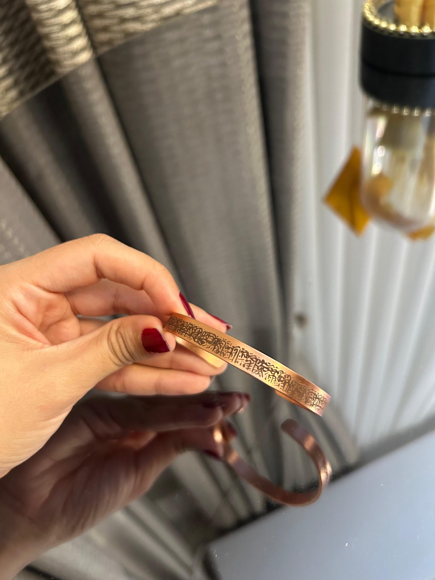 Minikkoza® El İşçiliği Ayetel Kürsi Bakır Bileklik